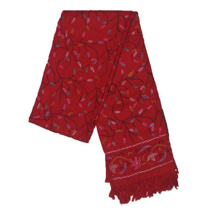 Picture of Woolen Shawl Red-black