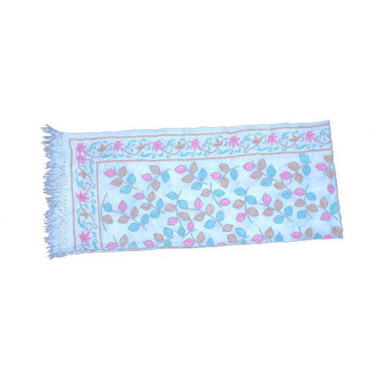 Picture of Woolen Shawl White-Pink