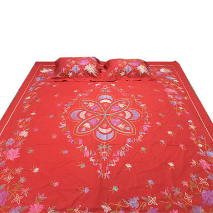 Picture of Red Cotton Bed Sheets