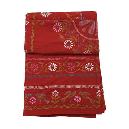 Picture of Red Cotton Bed Sheets (Nakshi Kantha)