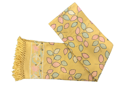 Picture of Shawl-Fallen leaves-Yallow-735